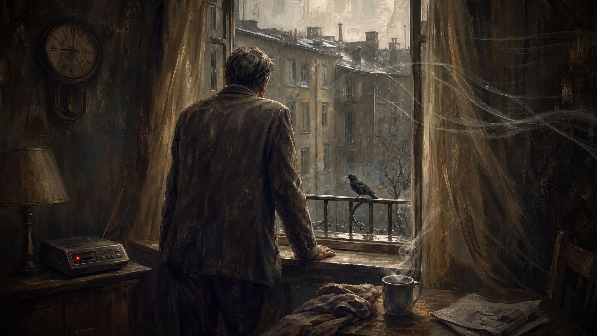 Ein Mann hört am Fenster eine Amsel und findet in ihrem Gesang die letzte Spur seiner Mutter.